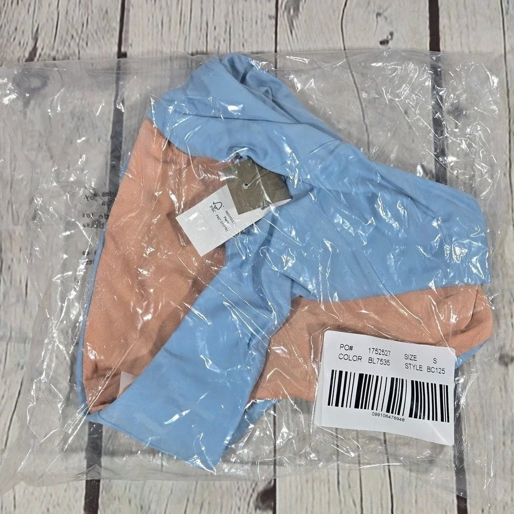 J. Crew Curved-waist cheeky bikini‎ bottom in Blue Mist S NWT